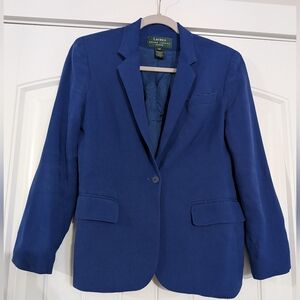 Lauren Ralph Lauren Vintage Silk Long Sleeve Office Collard Blazer
